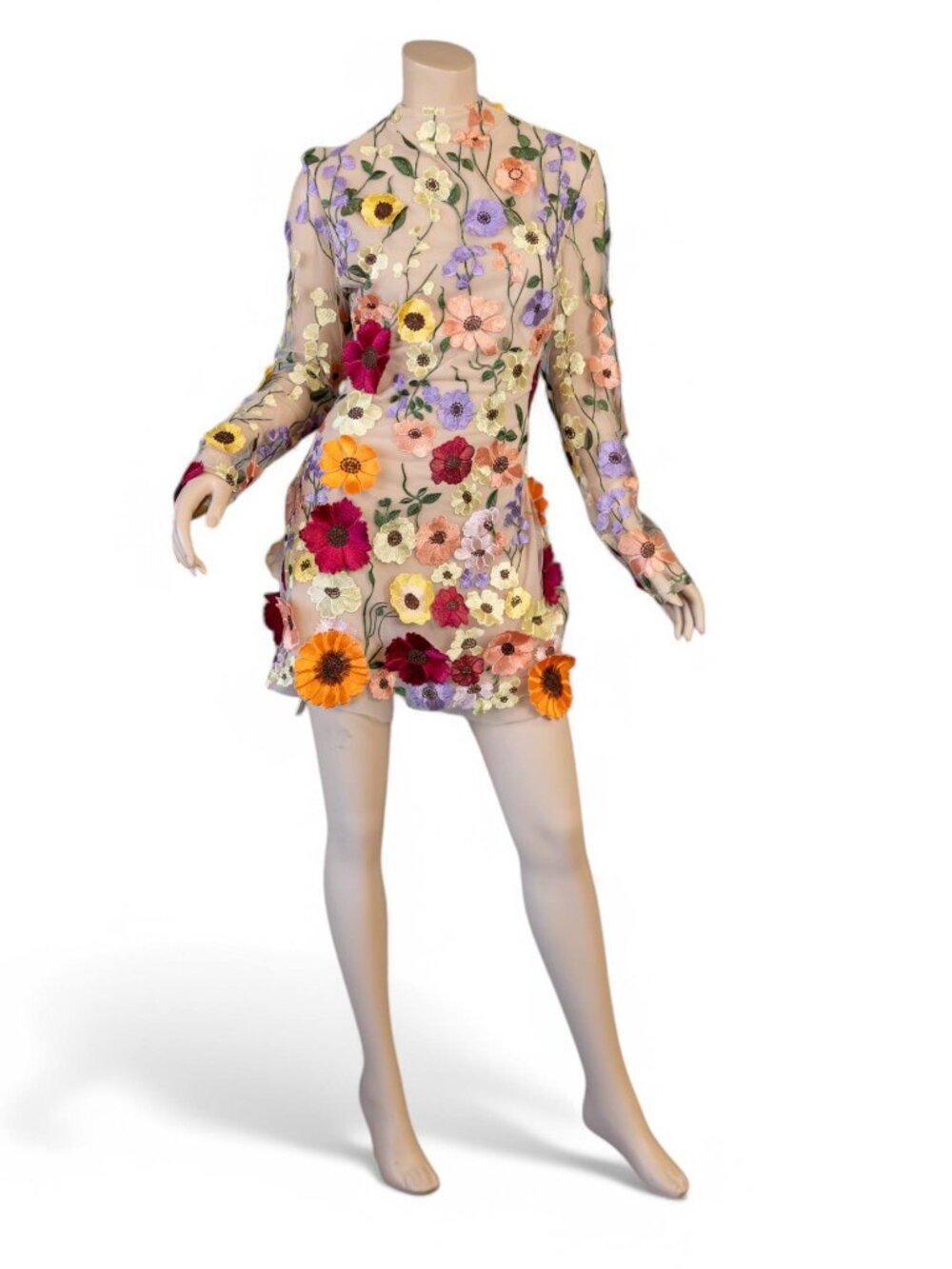 Floral Fantasy Mini Dress w/Open Back * Large - Picture 16 of 16